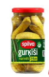 Spilva marinēti gurķīši 3-6 cm 330 g